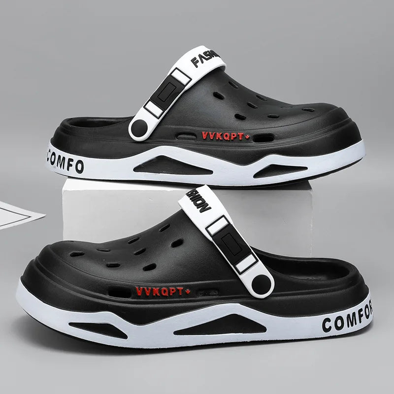 Summer Eva Style Breathable Sandals Women's Men's Garden Clog Shoes Outdoor Hole Beach Slippers Comfortable Household Slippers