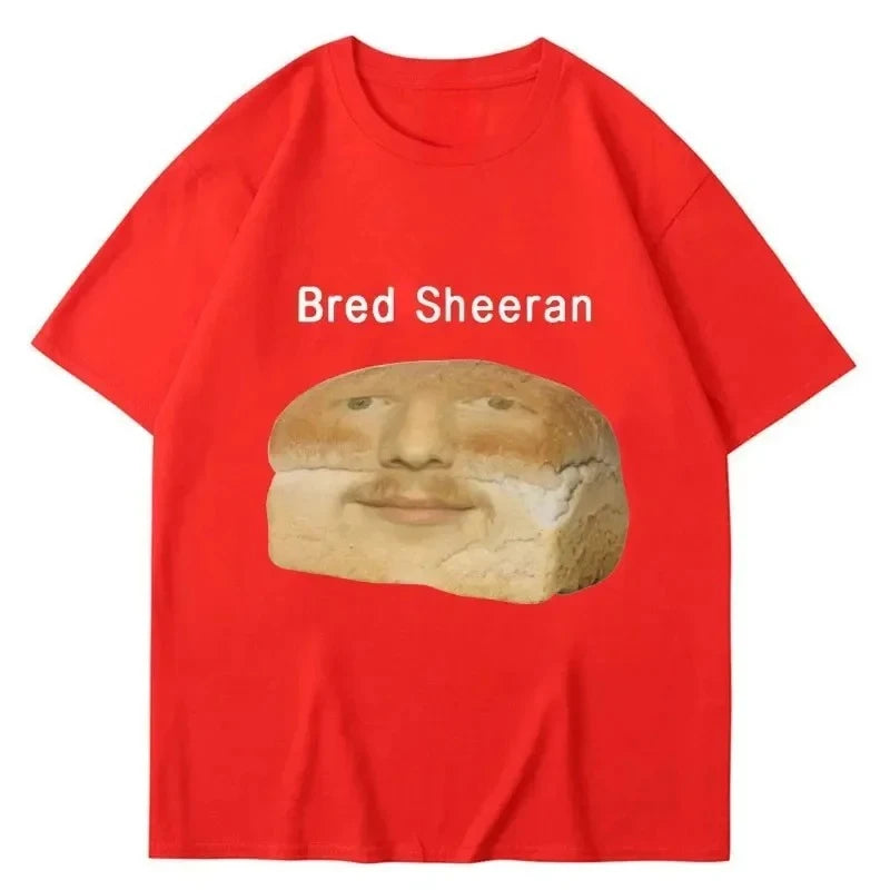 Funny Ed Sheeran Meme Print T Shirts Men Women Humor Creativity Short Sleeve Casual Soft Summer T-shirt Streetwear