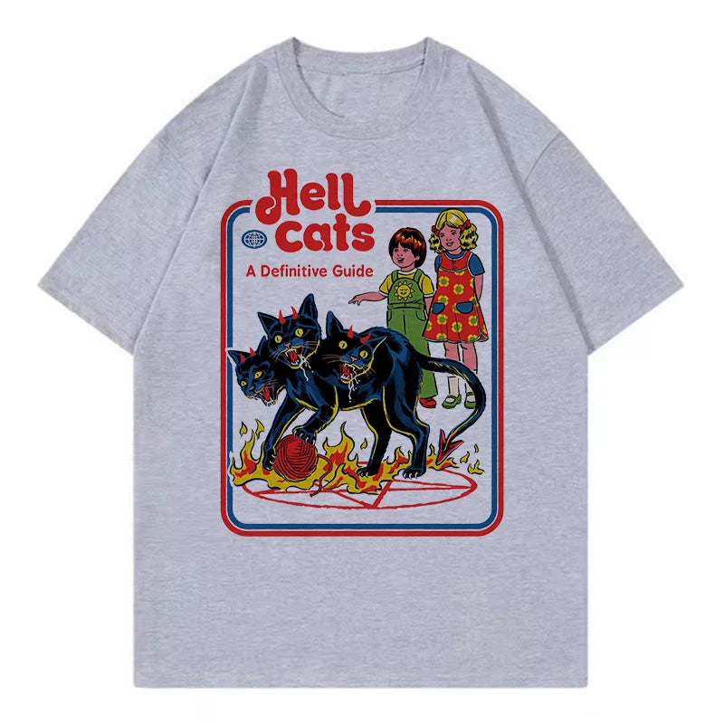 Let's Sacrifice Toby Horror Satanist Graphic Tops Unique Creative Cartoon Streetwear Unisex Scary Short-sleev Tee Ropa Hombre