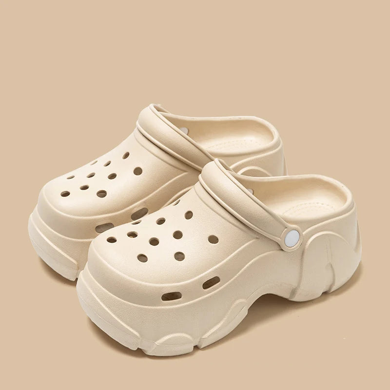 Chunky Platform Clogs Sandals Women Summer Soft Thick Bottom Beach Garden Shoes Woman Slide Non Slip EVA Wedge Slippers