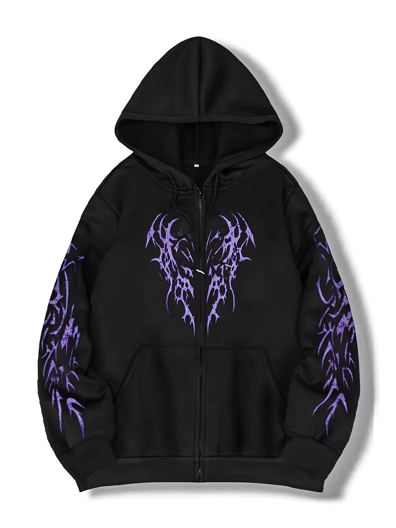 Autumn and Winter New Men's Fashionable and Trendy Casual Hoodie Zipper Jacket Y2K Printed Pattern Casual Retro Street Style Top