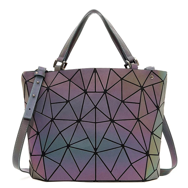 luminous Messenger Bag set handbag fashion holographic geometric tote bag women Shoulder Bag 3pcs 1pcs