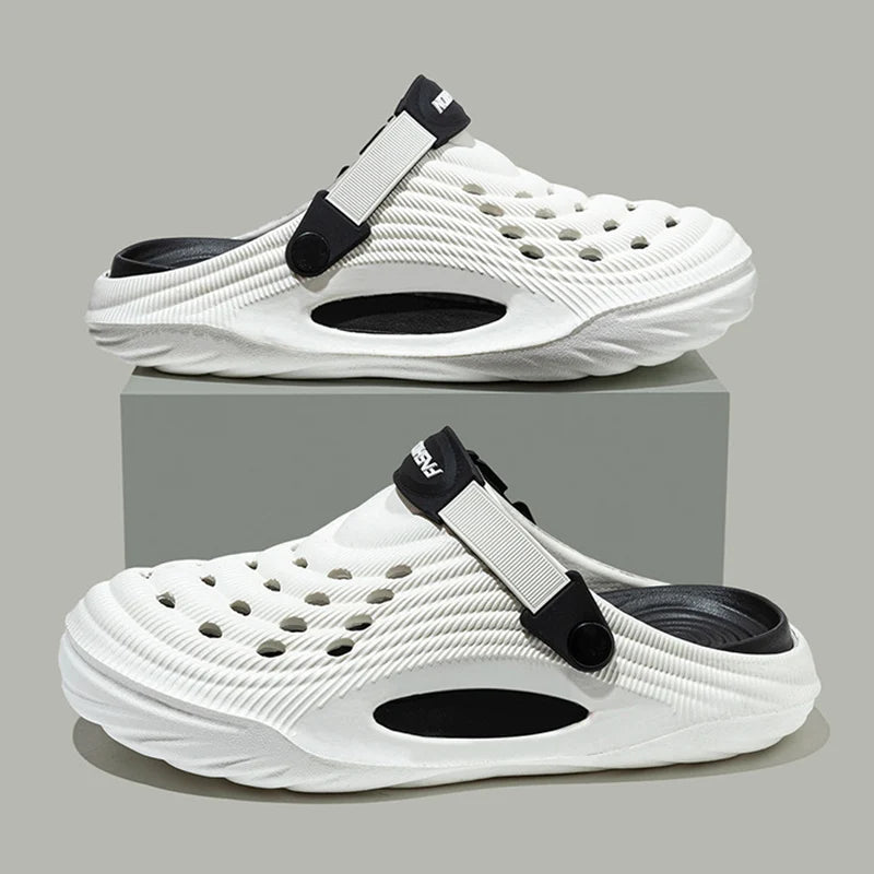 Summer Non Slip Platform Clogs Sandals Men Couple Soft Sole Breathable Beach Slippers Woman Comfortable Slin On Sport Slippers