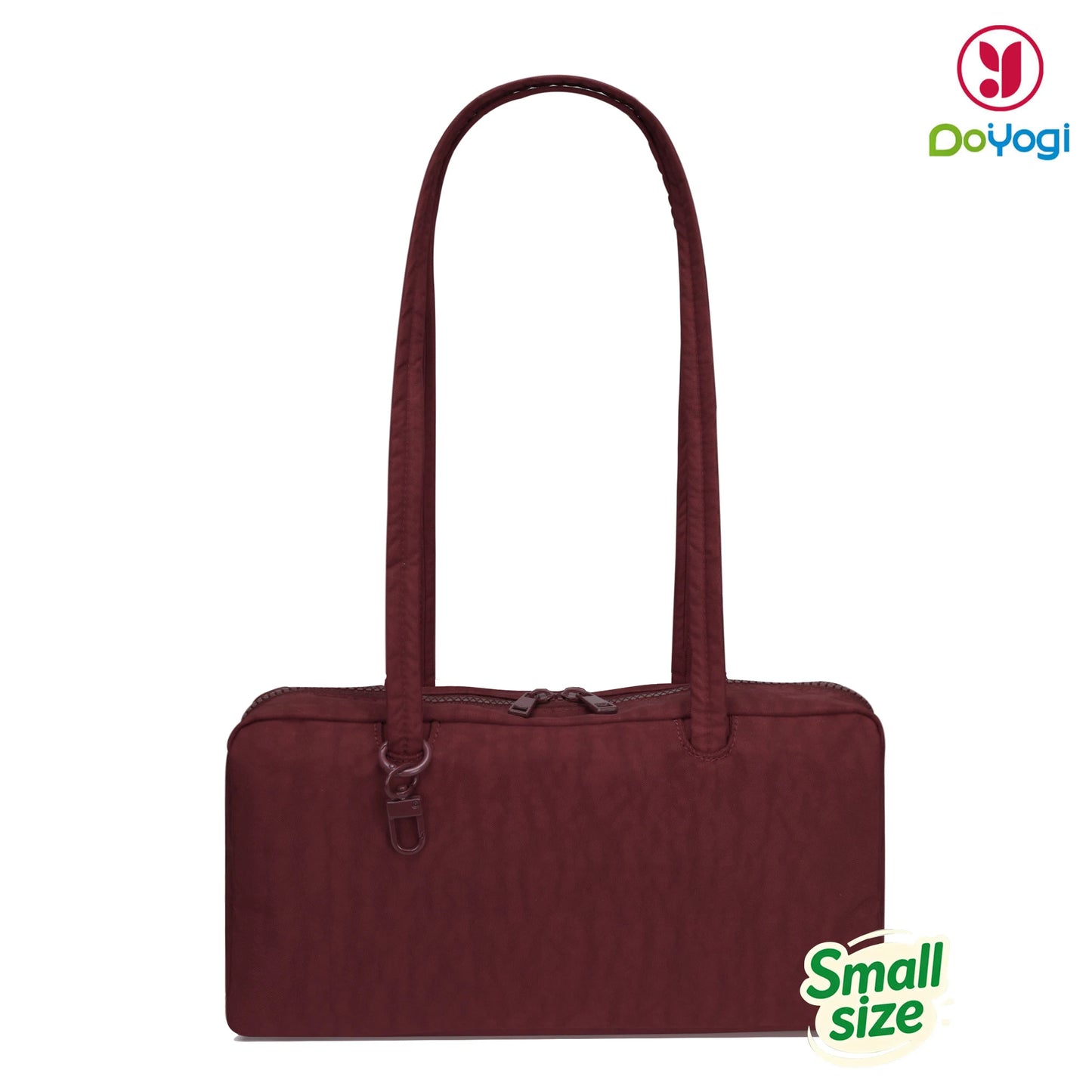 Nylon Tote Bag Bowler Bag Women Shoulder Purse with Keychain Clip, Lightweight Zipper Handbag Daily Work Travel Gym Gift for Mum