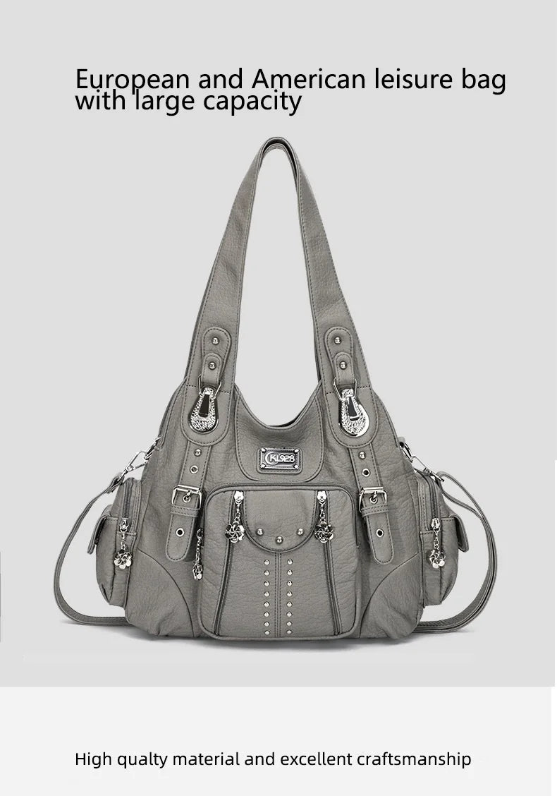 Angel kiss Bag Women Fashion Handbags Women Shoulder Bags PU Leather Handbag Female Satchel Shoulder Purse Bag bolsa feminina