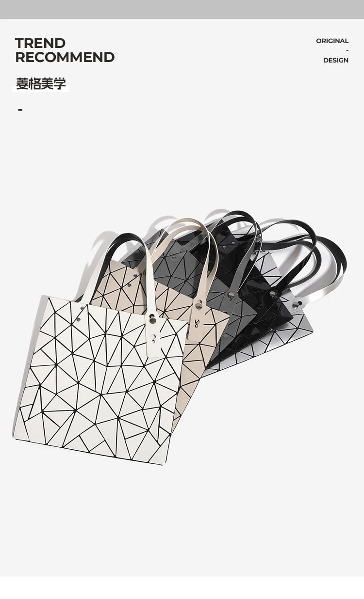 Diamond-Patterned Bag for Women, Summer Versatile New Geometric Diamond-Patterned Bag, Internet Celebrity Shoulder Handbag, Tote Bag