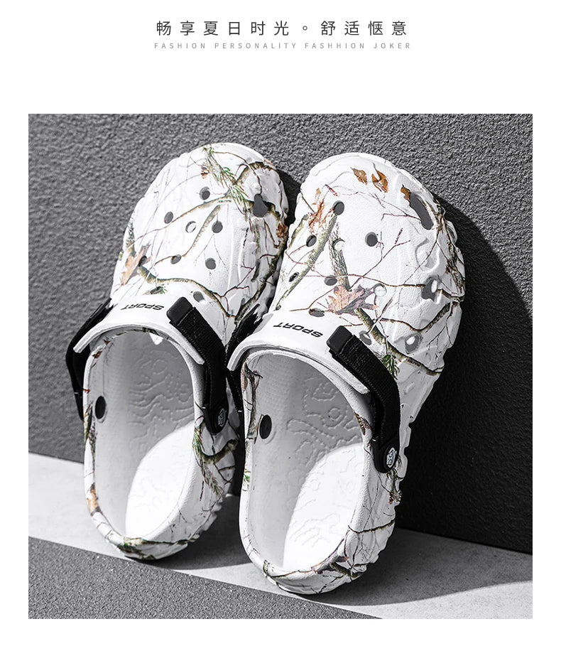 Summer Men's Clogs Sandals Home Garden Shoes Comfortable Men Women Slippers Non-Slip Soft Bottom Flip Flop Sandals Big Size46 47