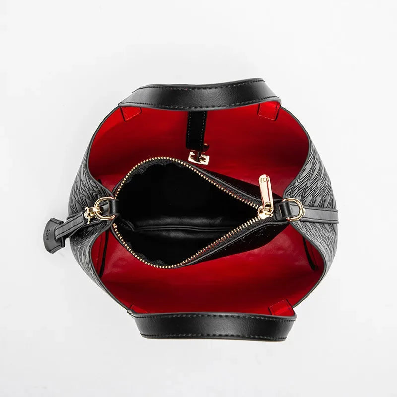 CH Fashion Brand Women's Handbag Large Capacity Casual Diagonal letter Silver Fox Is PU Leather Shoulder Bag