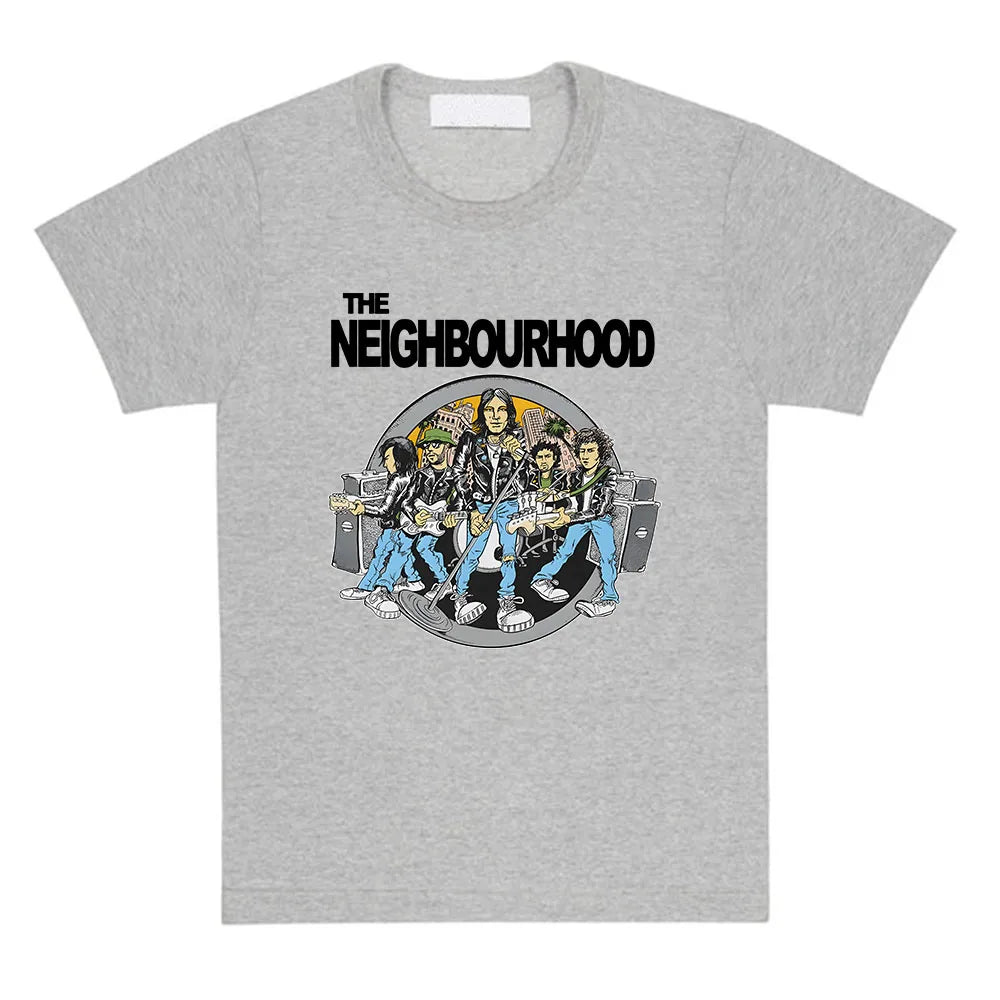 The  NBHD Band Printing T-shirt Cotton High Quality Women/Men Tshirts Ropa Mujer Street Y2K Casual Short Sleeve Tee-shirt Male