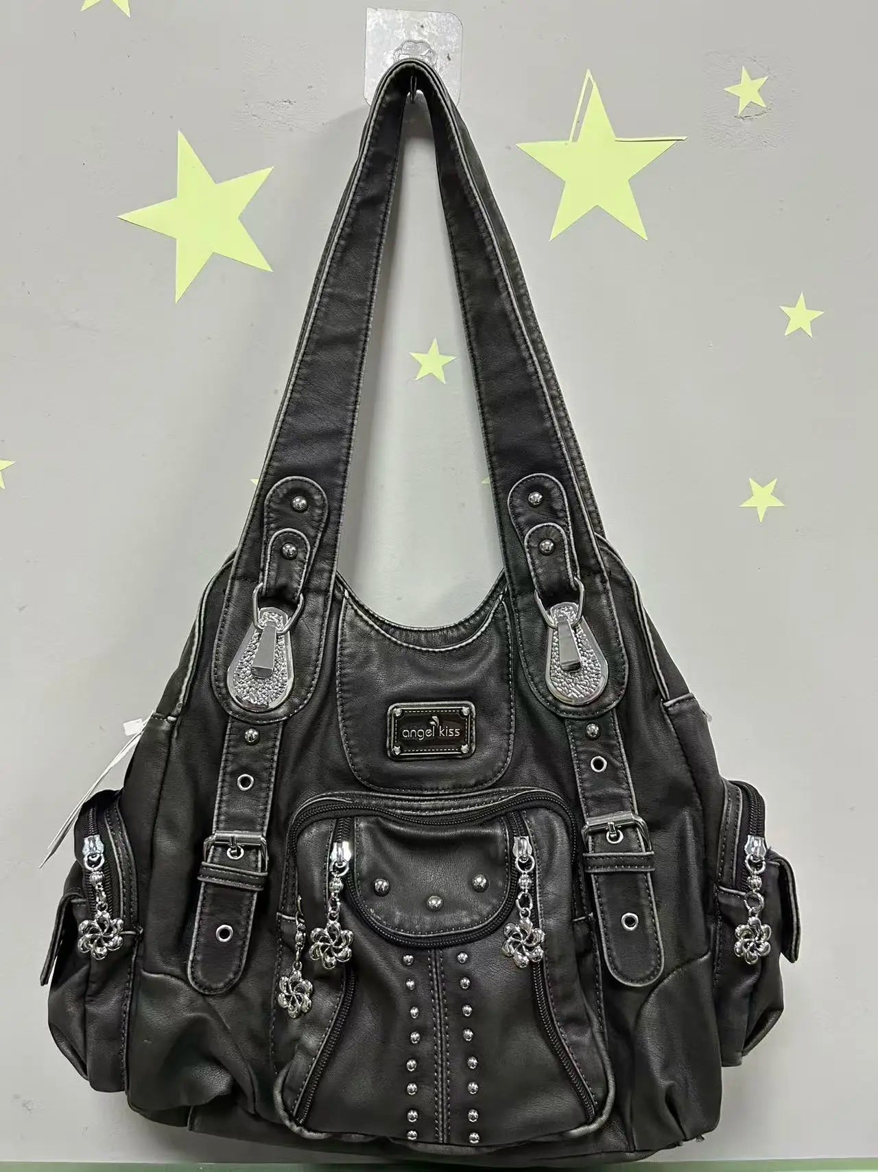 Angel kiss Bag Women Fashion Handbags Women Shoulder Bags PU Leather Handbag Female Satchel Shoulder Purse Bag bolsa feminina