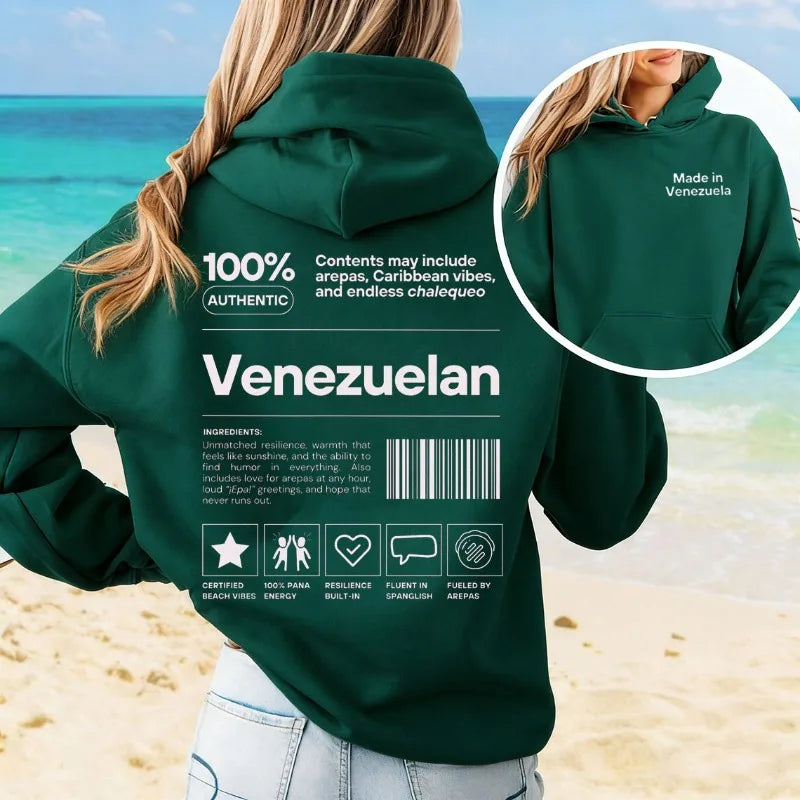 Venezuelan Hoodie Veneka Pullover Venezuela Gifts for Venezuelan Friend & Family, Veneka Sweater Personalized Christmas Gift Top