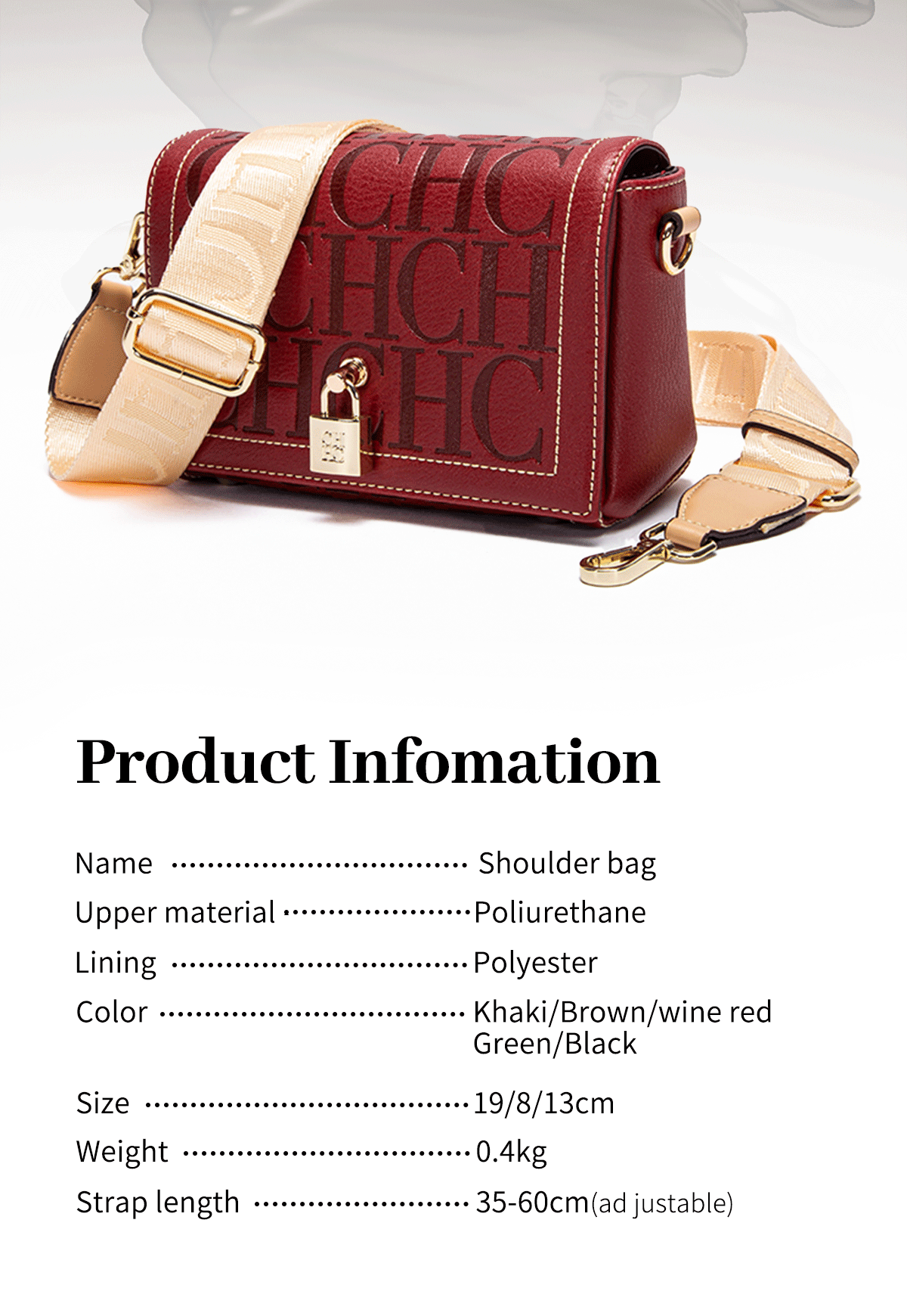 Classic Style Fashion Ladies Shoulder Bag Exquisite Craftsmanship Letters Printing Design Minimalist Women's Crossbody Bag