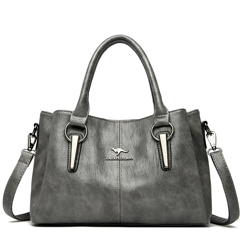Genuine 3Layers High Quality Soft PU Leather Ladies Shoulder Crossbody Bags for Women  Luxury Handbags  Women  Designer A Main