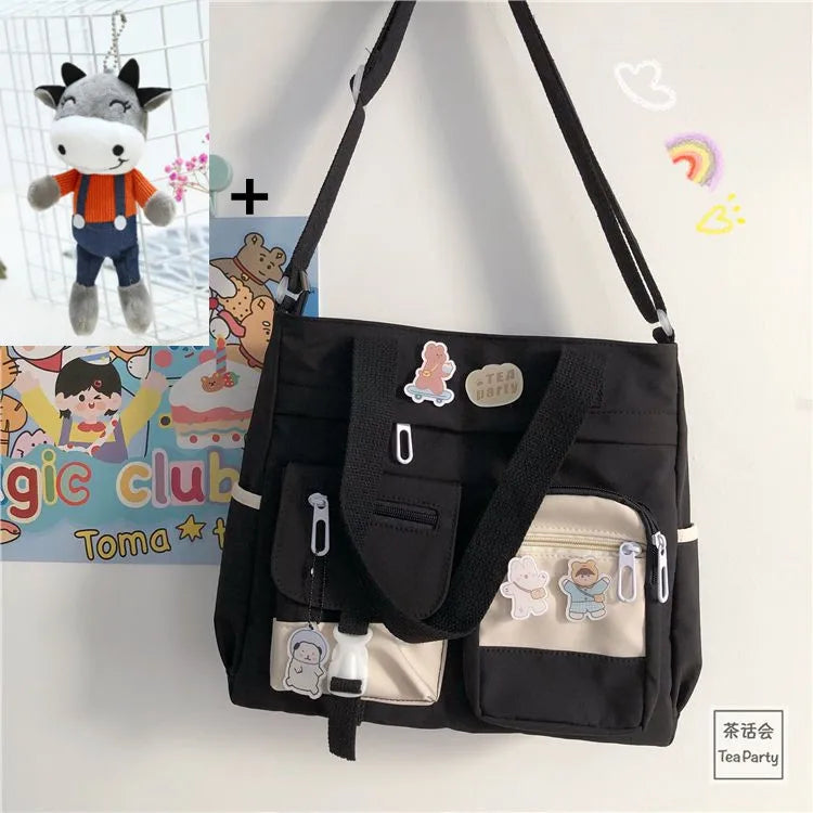 Nylon Waterproof Canvas Women Handbags Shoulder Bag Japanese Ladies Messenger Bag Student School Crossbody Bags for Girl Satchel