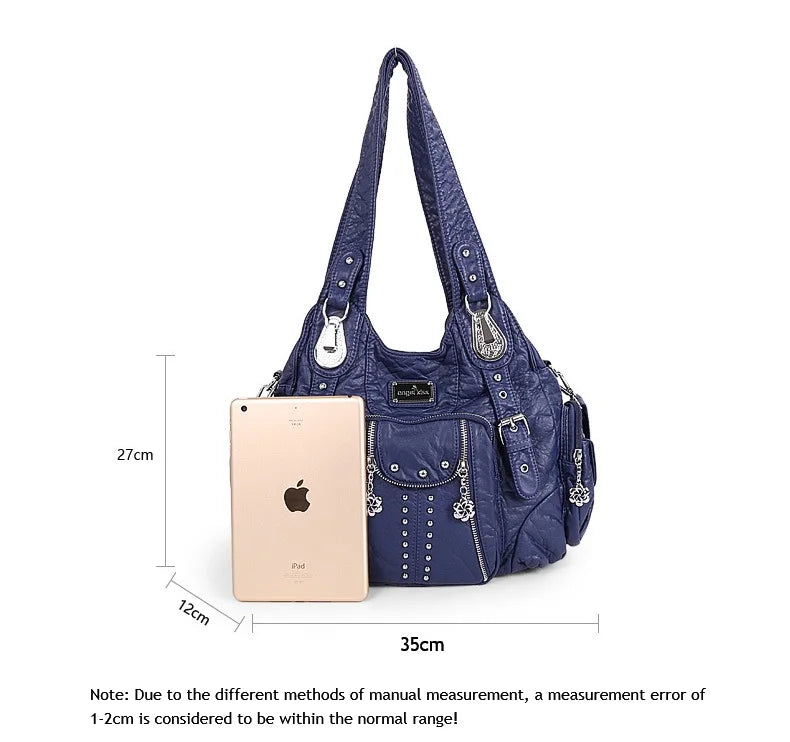 Angel kiss Bag Women Fashion Handbags Women Shoulder Bags PU Leather Handbag Female Satchel Shoulder Purse Bag bolsa feminina