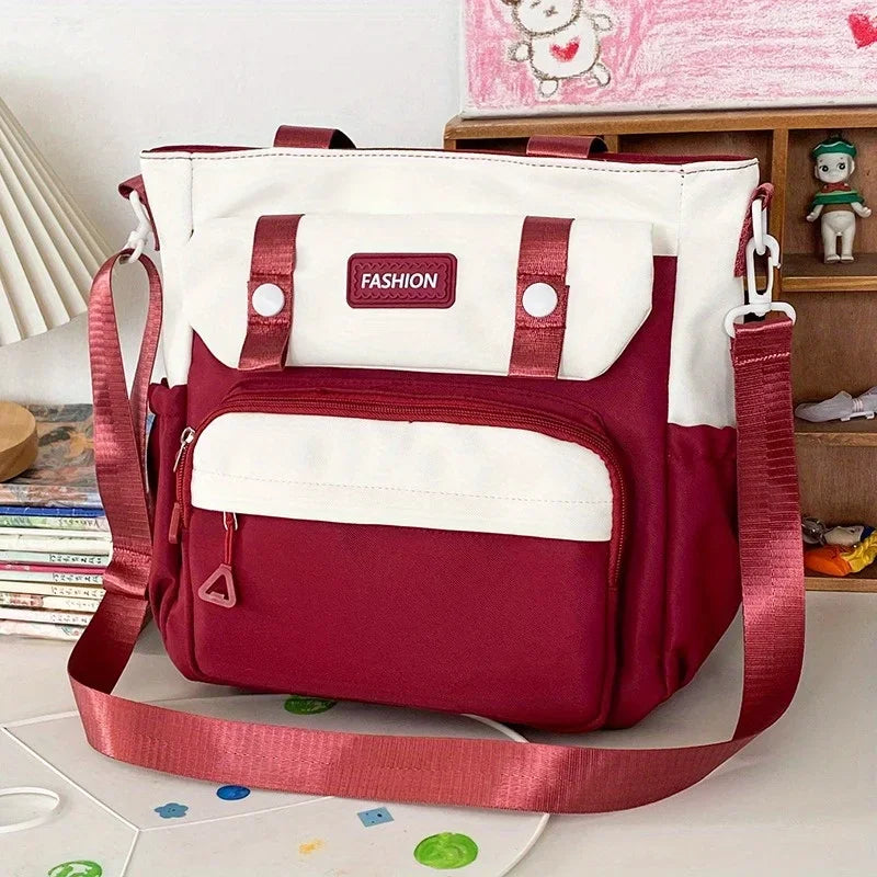 Chic Vintage-Inspired Canvas Tote Bag for Women - Waterproof, Adjustable Strap, Large Capacity Crossbody & Shoulder Handbag