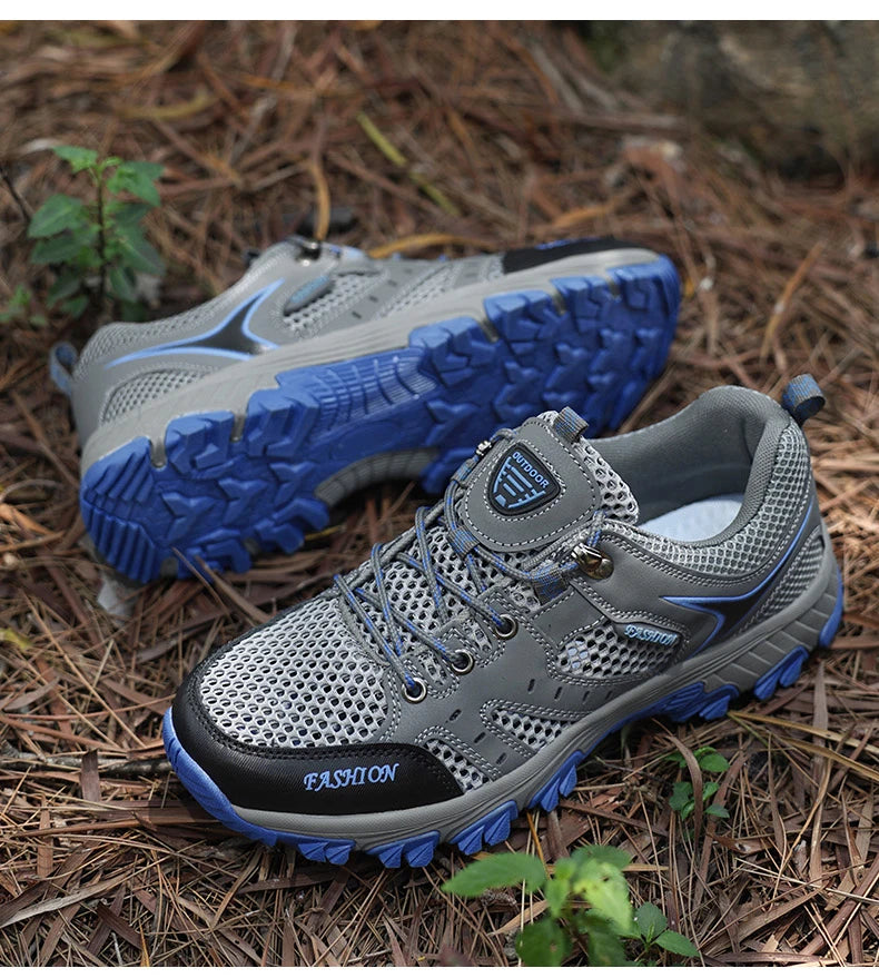 Men's Shoes Mesh Summer Non-slip Platform Soled Outdoor Hiking Shoes