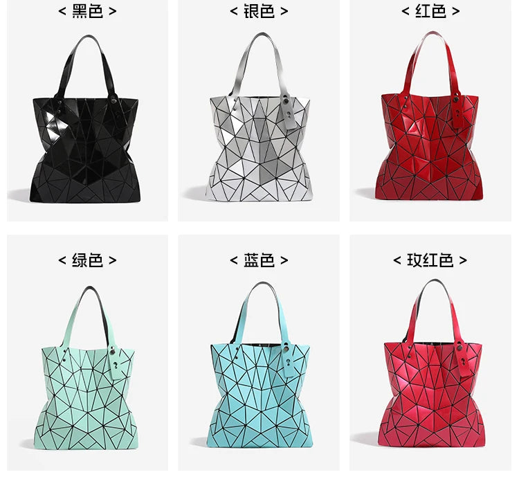Diamond-Patterned Bag for Women, Summer Versatile New Geometric Diamond-Patterned Bag, Internet Celebrity Shoulder Handbag, Tote Bag