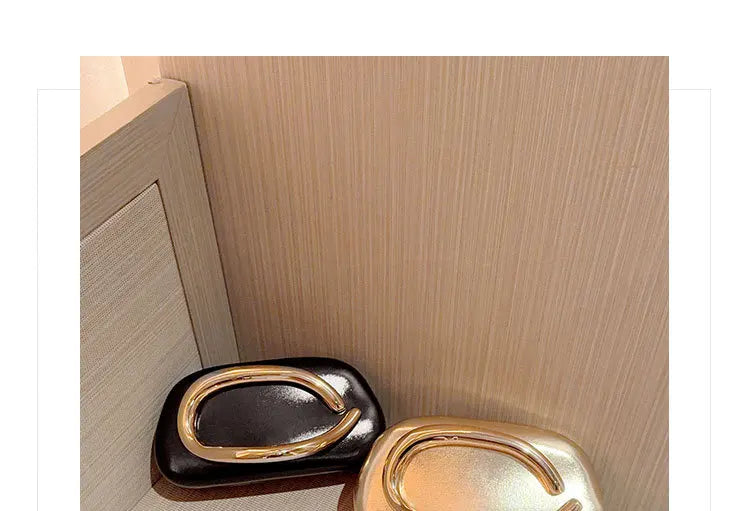 Gold Metal Closure Box Clutch Bag Women Evening Wedding Party Cute Purse Bag Handbag Dark Red Beige 2025 Spring New Fashion Ins