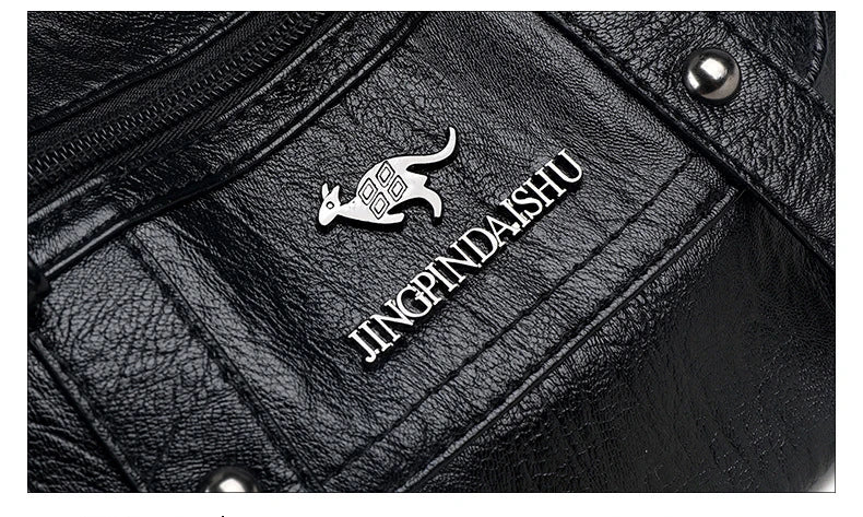 Soft Leather Mother Bag Large Capacity Fashionable Shoulder Crossbody Bag for Women