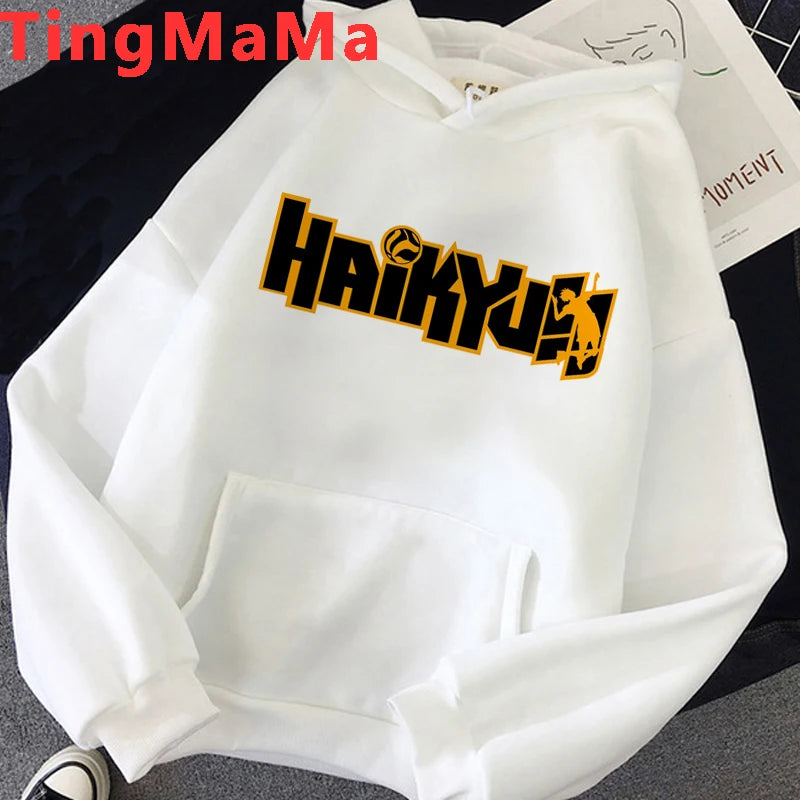 Oya Oya Oya Haikyuu Japanese Anime Hoodies Men Kawaii Cartoon Nekoma Graphic Streetwear Kuroo Volleyball Sweatshirts Male