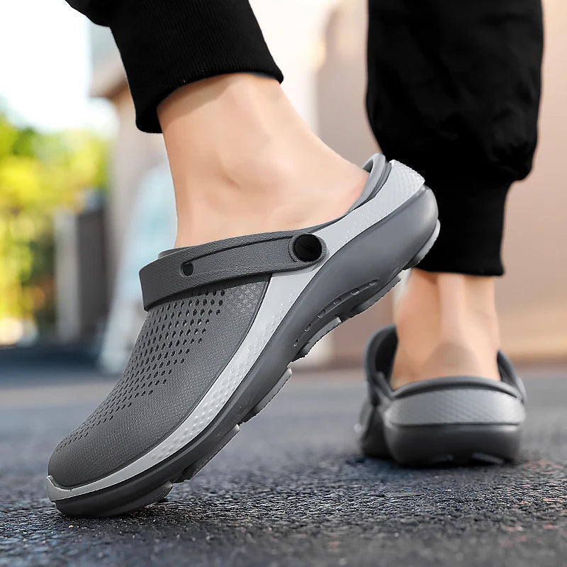 Men's Summer Non-Slip Toe-Toe Sandals for Outdoor Use, Large Size Sports Beach Slippers