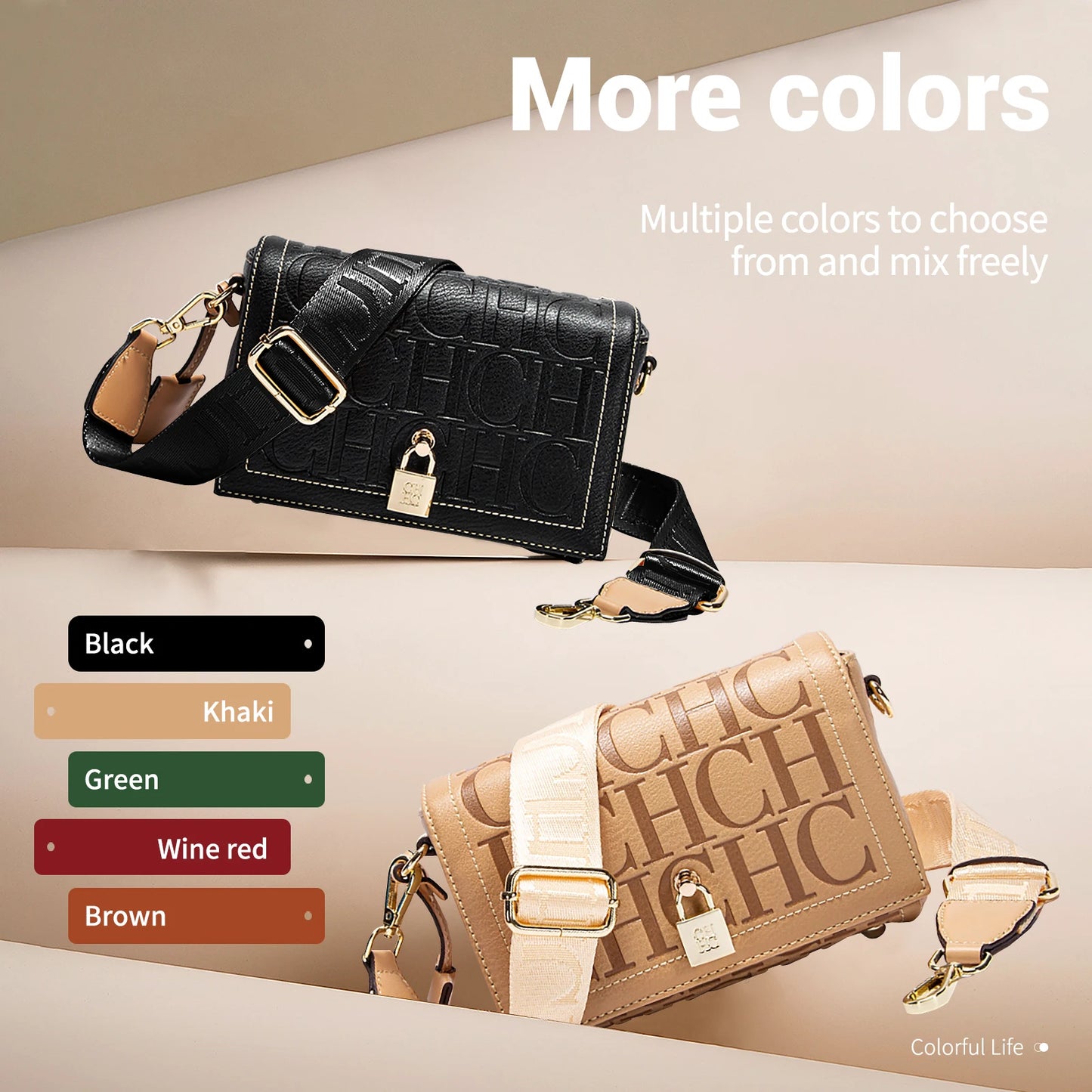 Classic Style Fashion Ladies Shoulder Bag Exquisite Craftsmanship Letters Printing Design Minimalist Women's Crossbody Bag