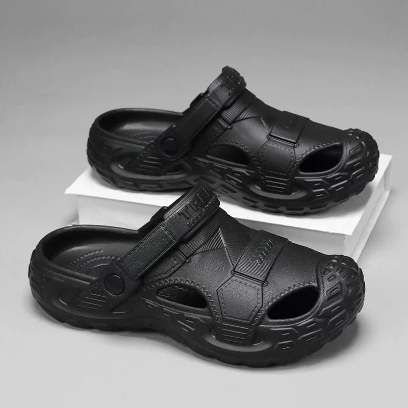 Men's Outdoor Summer Wearable Clog Shoes Anti-Slip Breathable Odor-Resistant Slip-Resistant Sandals