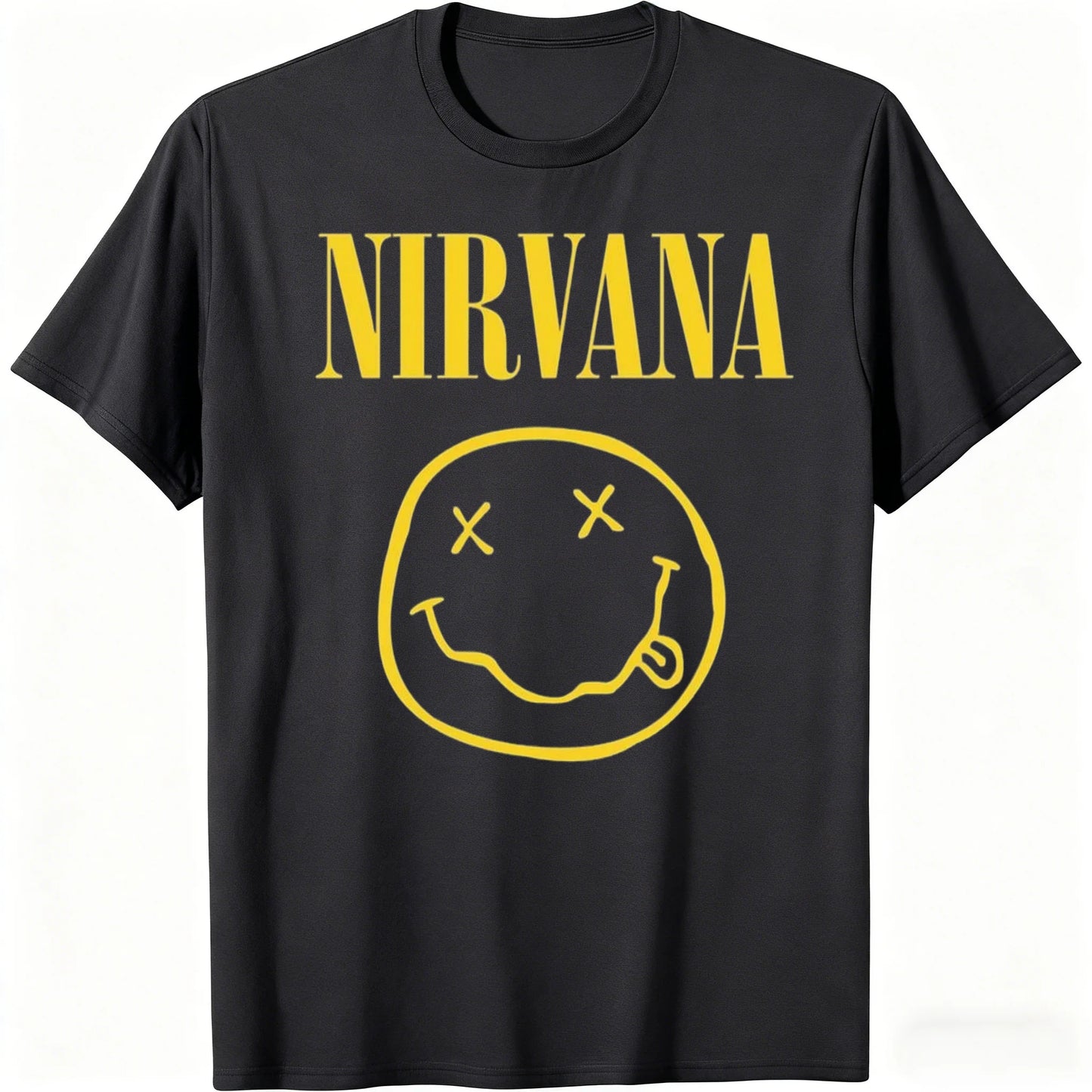 New Nirvana rock band men's 100%cotton T-shirt hip-hop style Men's and Women's oversized Y2K Tee Casual Loose Outdoor Street