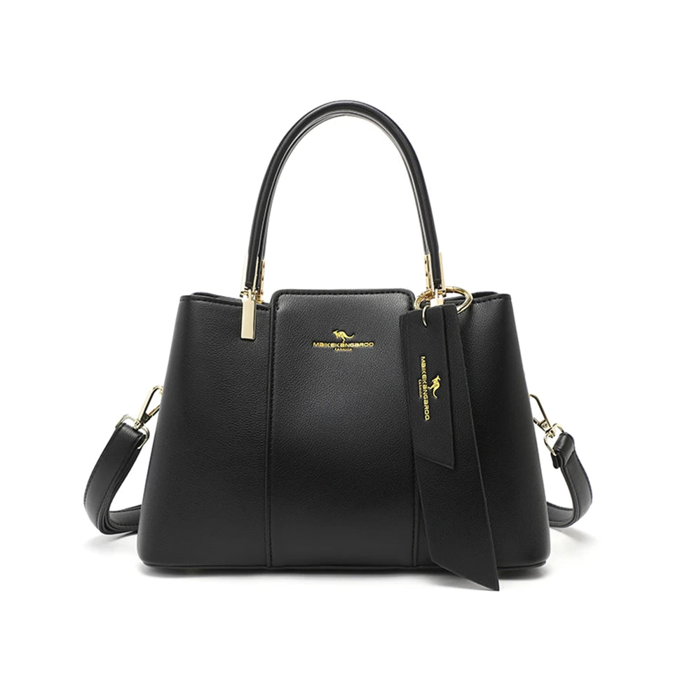 Luxury Handbag Fashion Print Large Capacity Soft Leather Women Shoulder Crossbody Bag Leisure Designer Ladies Purses and Handbag