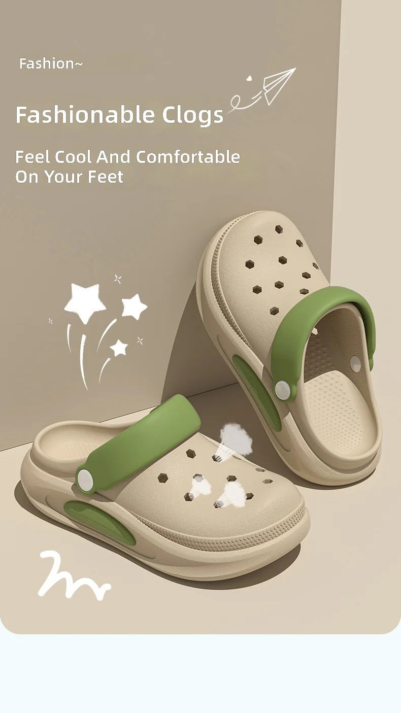 Summer Clogs Women Cute 3D Charms Garden Sandals Lightweight Soft EVA Beach Slippers Outdoor Non Slip Fashion Thick  Sole Shoes