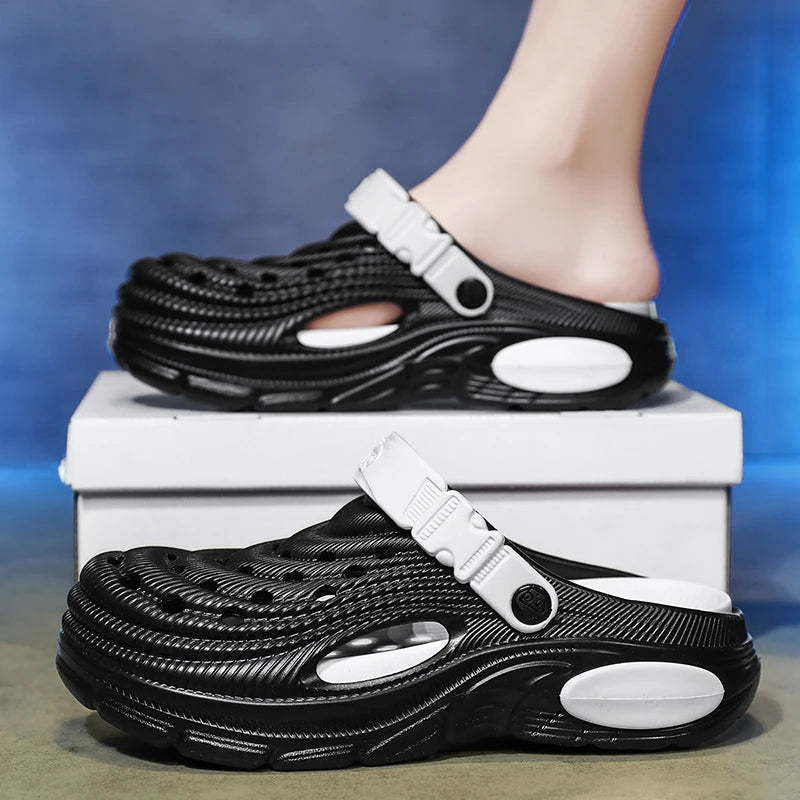 Plus Size47 48 Men Clogs Sandals Summer Outdoor Garden Clogs Hole Shoes Male Casual Shoes Water Shoes Comfort Home Soft Slippers