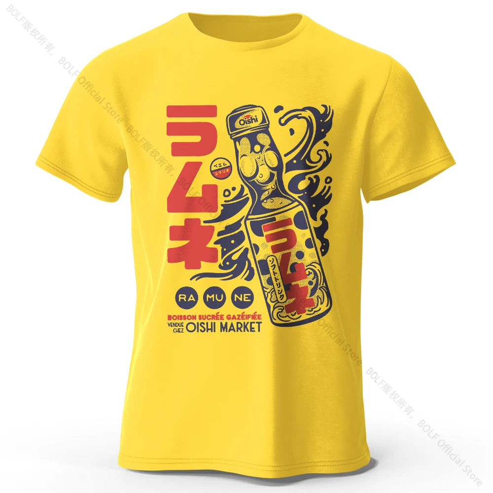 Men's Anime Character Printed 100% Cotton T-Shirt, Soft Fabric Round Neck Short Sleeve Tee, Unisex Harajuku