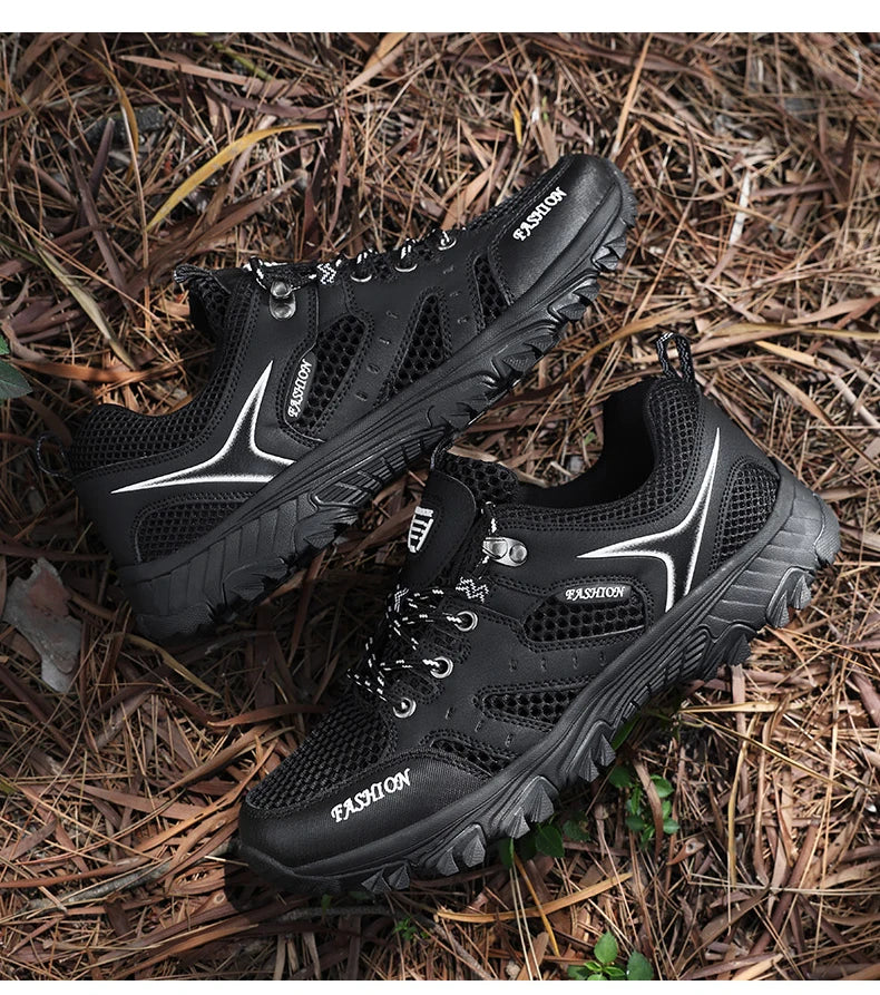 Men's Shoes Mesh Summer Non-slip Platform Soled Outdoor Hiking Shoes