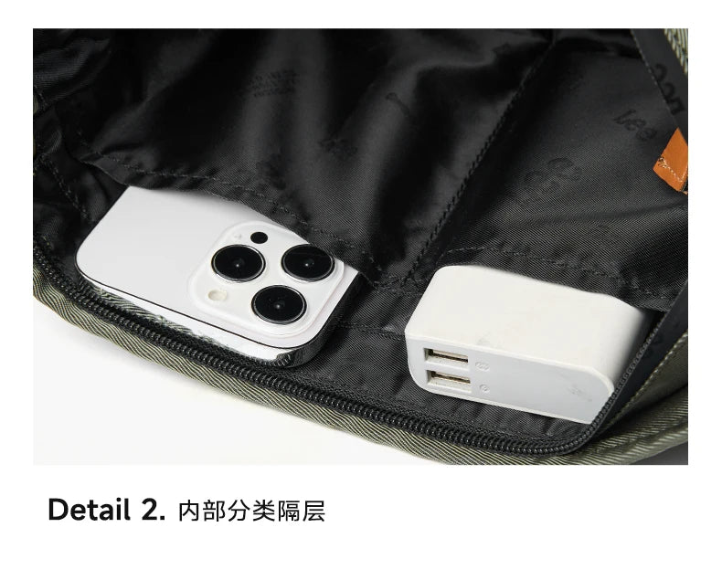 LEE Oxford Waterproof Women Shoulder Bag Vintage Messenger Bag Scratch-Resistant Casual Travel Crossbody Bag Ladies Daily Use