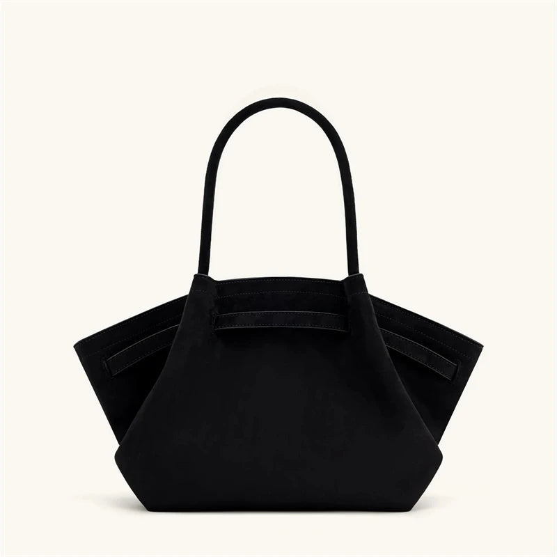JW PEI Women's High Quality Vintage Dumpling Bag Black Faux Suede, Vegan Leather Crossbody Shoulder Tote Handbag for Everyday
