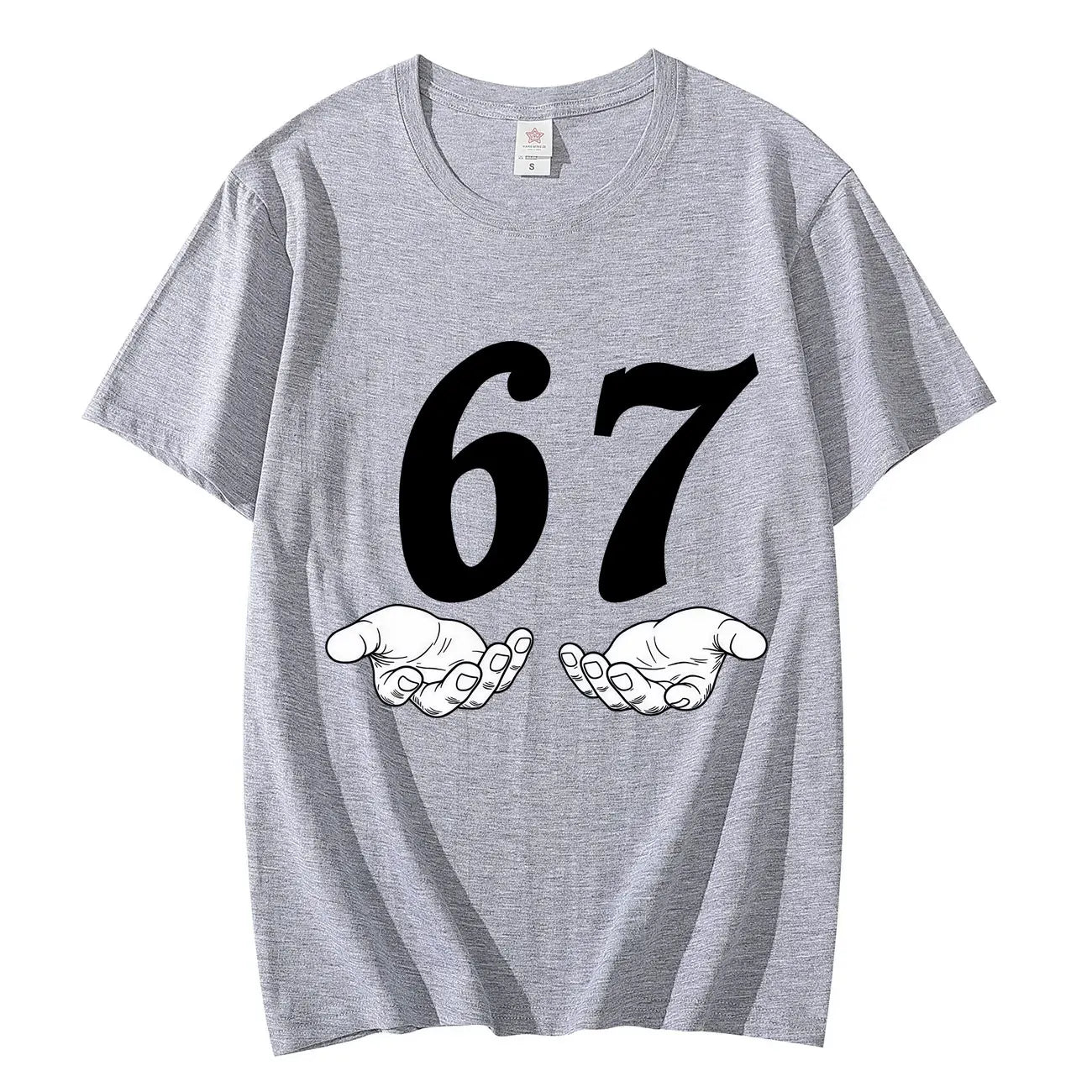 Six Seven 6 7 Meme Funny Hands T-shirt High Street Trend Fashion Short Sleeve T-shirts Men Women Clothing Casual Cotton T Shirts