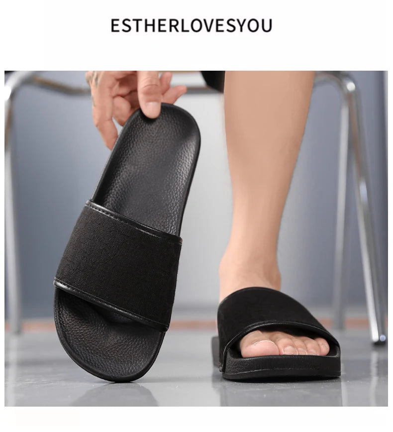 Outdoor Sandals Clogs Beach Slippers Summer Men Fashion Slippers Indoor Home Slides Bathroom Shoes Comfortable Soft Flip Flops