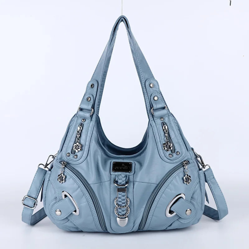 Angel kiss Women Handbags Fashion Shoulder Bag Large Tote Top-handle Shopping Pack Multifunctional Satchel Lady Hobos  Big Purse
