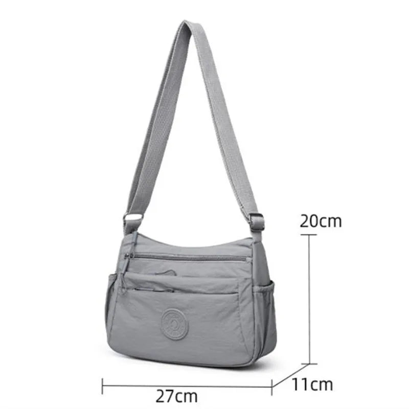 Multi-Layer Casual Crossbody Bag for Women, Solid Color Multi-Pocket, Versatile for Commuting, Travel, Shopping, Mother'S Gift