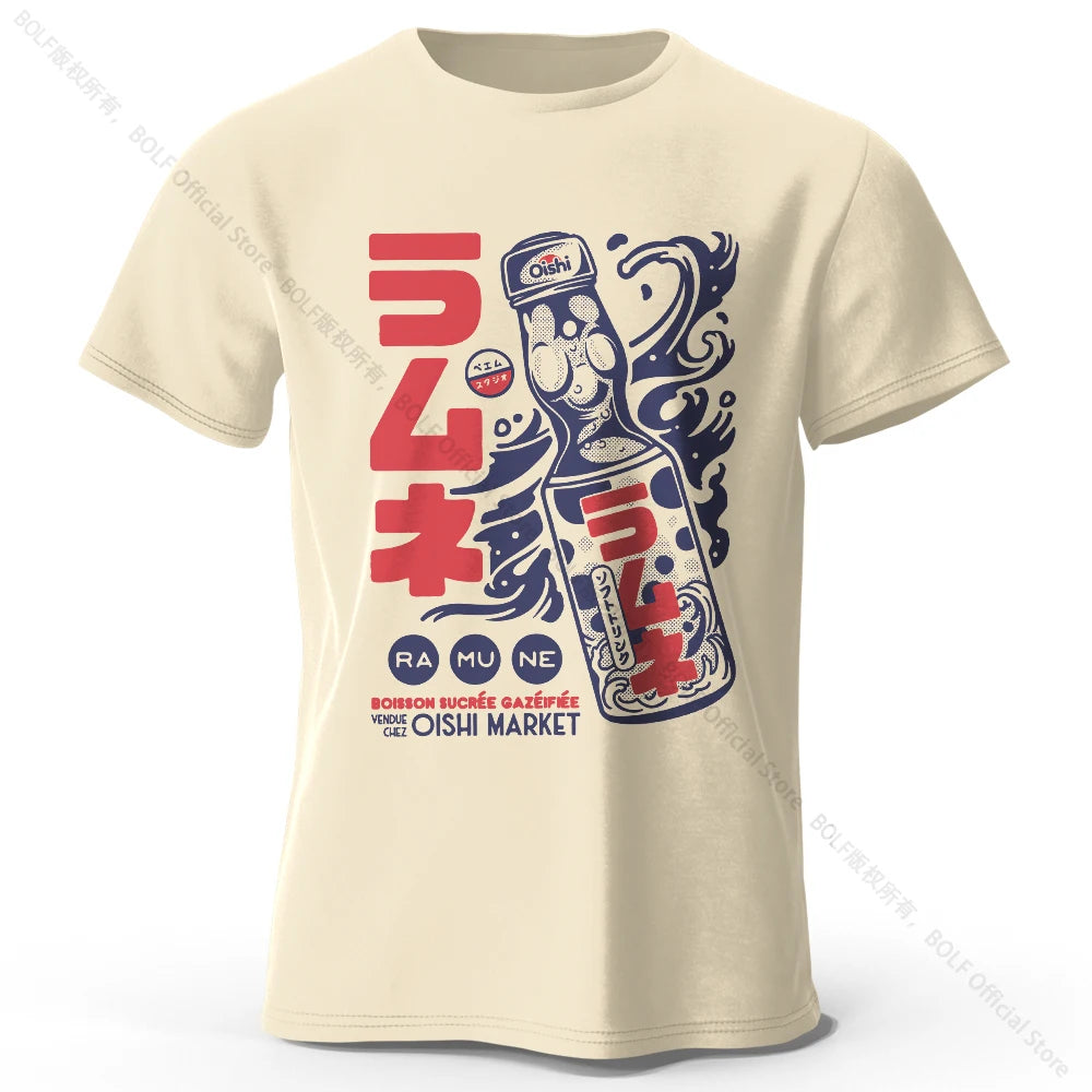 Men's Anime Character Printed 100% Cotton T-Shirt, Soft Fabric Round Neck Short Sleeve Tee, Unisex Harajuku