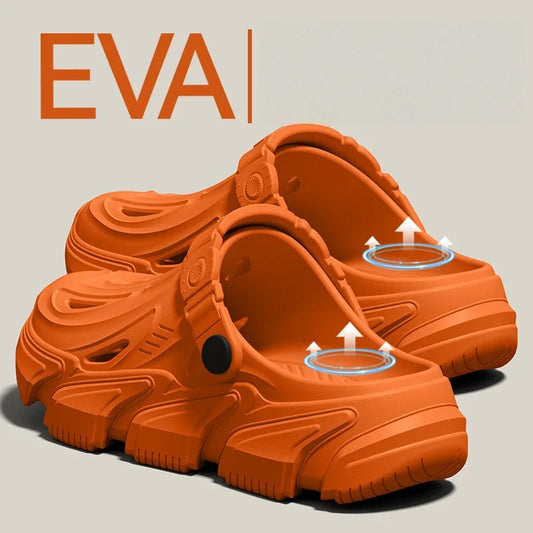 Men's New Spring and Summer Style Mecha-Style Eva Comfortable Casual Soft Thick-Soled Simple Indoor Home Outdoor Vacation Versatile Clogs