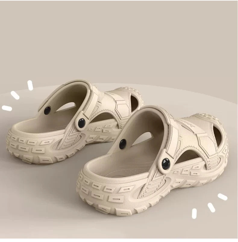 Men's Outdoor Summer Wearable Clog Shoes Anti-Slip Breathable Odor-Resistant Slip-Resistant Sandals