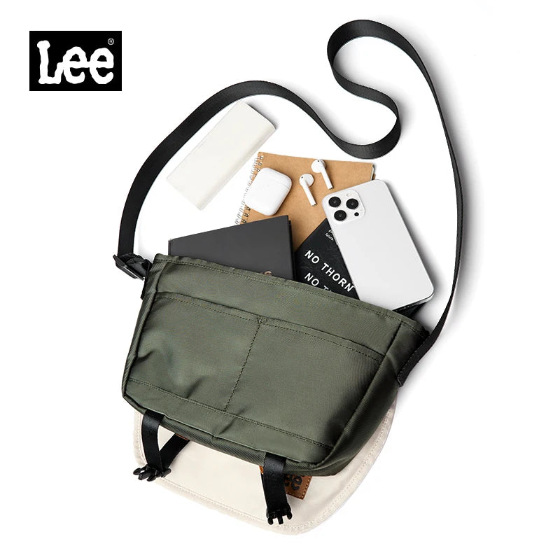 LEE Oxford Waterproof Women Shoulder Bag Vintage Messenger Bag Scratch-Resistant Casual Travel Crossbody Bag Ladies Daily Use