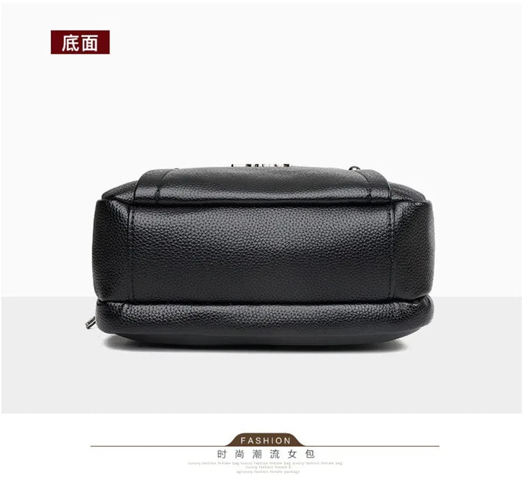 Women's Crossbody Bag, Water-Resistant Solid Color Square Shoulder Bag, Three Layer Zipper Closure Phone Purse Pouch for Women