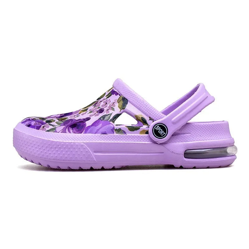 2006 Women's Ethnic Shoes Clogs Soft Sole Two-way Wear for Beach Mules and Pool Women Garden Slides Indoor Nursing Clogs Sandals