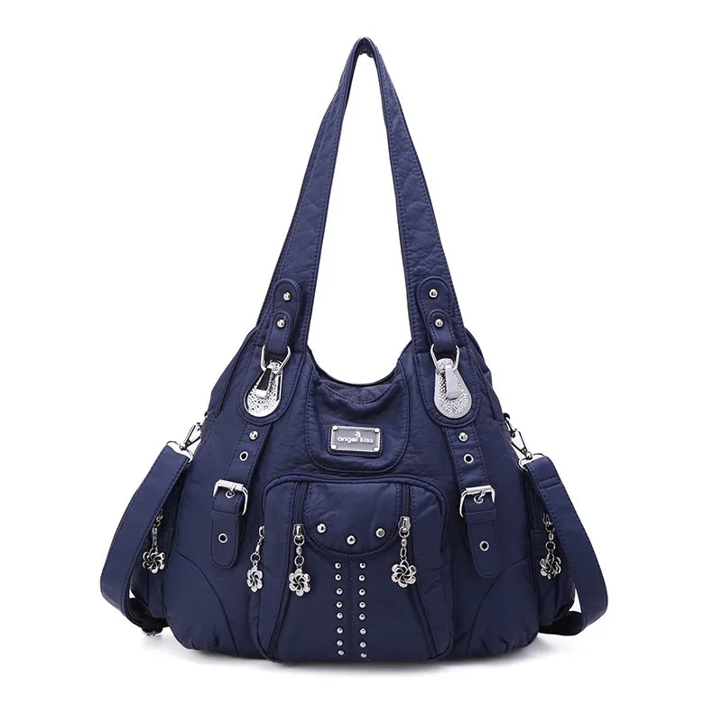 Angel kiss Bag Women Fashion Handbags Women Shoulder Bags PU Leather Handbag Female Satchel Shoulder Purse Bag bolsa feminina