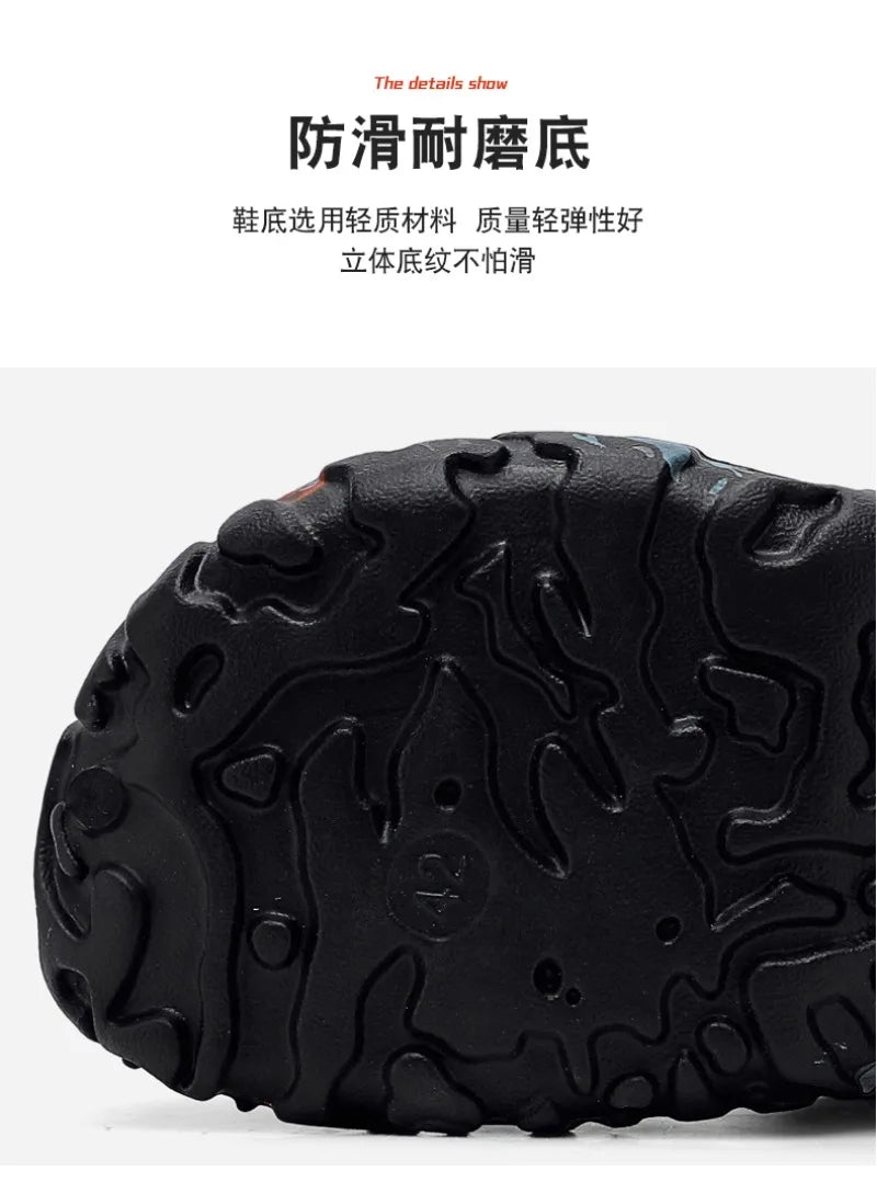 Plus Size46 47 Men Clogs Sandals Summer Outdoor Garden Clogs Hole Shoes Male Casual Shoes Water Shoes Comfort Home Soft Slippers
