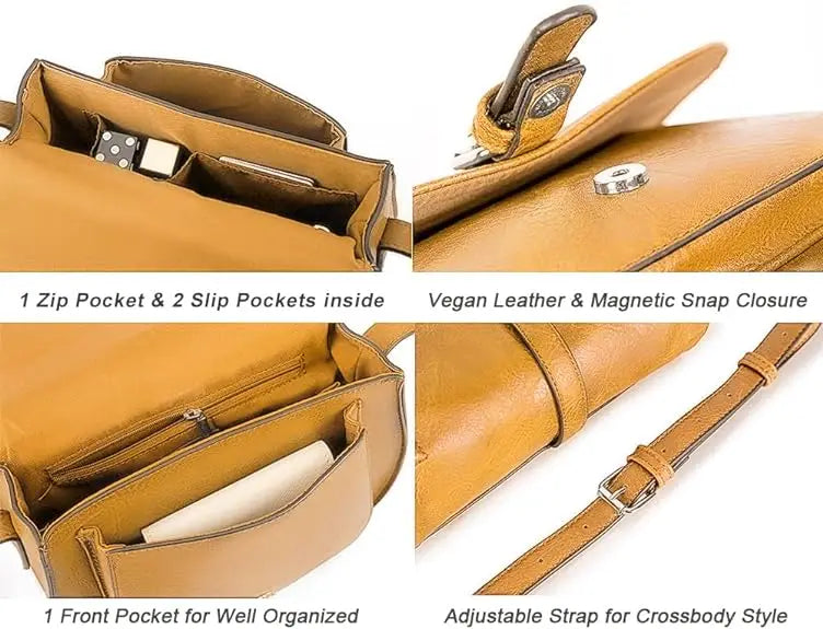Crossbody Bags for Women Saddle Shoulder Purse and Boho Handbags with Strap Faux Leather CT20154E