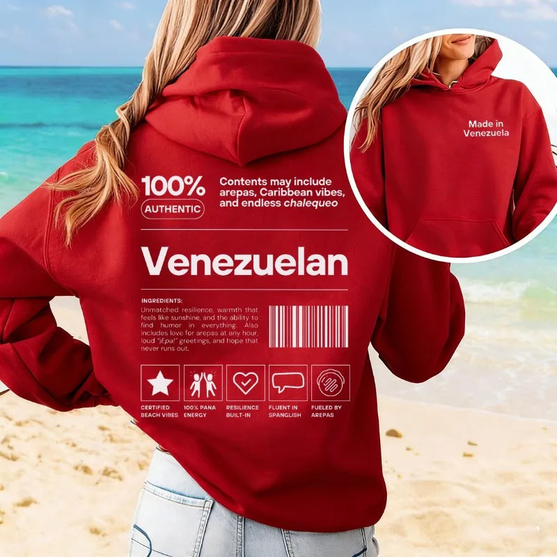Venezuelan Hoodie Veneka Pullover Venezuela Gifts for Venezuelan Friend & Family, Veneka Sweater Personalized Christmas Gift Top